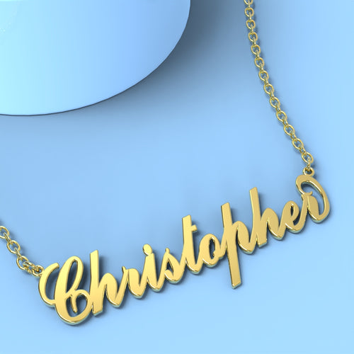 Christopher name necklace Gold Custom Necklace, Personalized Gifts For Her - NameNecklace