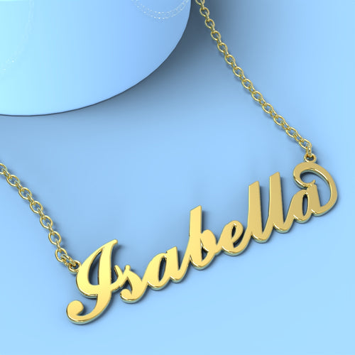 Isabella name necklace Gold Custom Necklace, Personalized Gifts For Her - NameNecklace