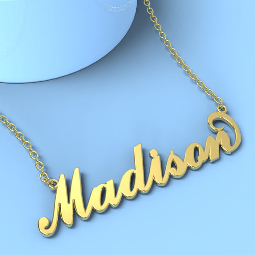 Madison name necklace Gold Custom Necklace, Personalized Gifts For Her - NameNecklace