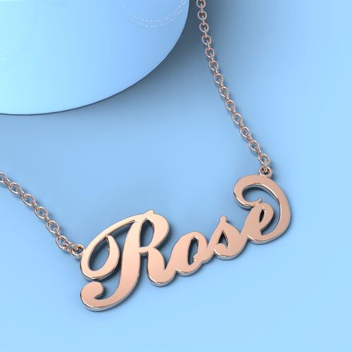 Rose name necklace Rose Gold Custom Necklace, Personalized Gifts For Her - NameNecklace