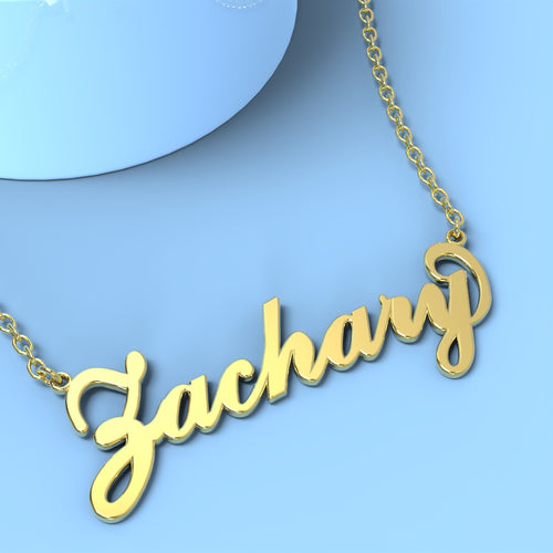 Zachary name necklace Gold Custom Necklace, Personalized Gifts For Her - NameNecklace